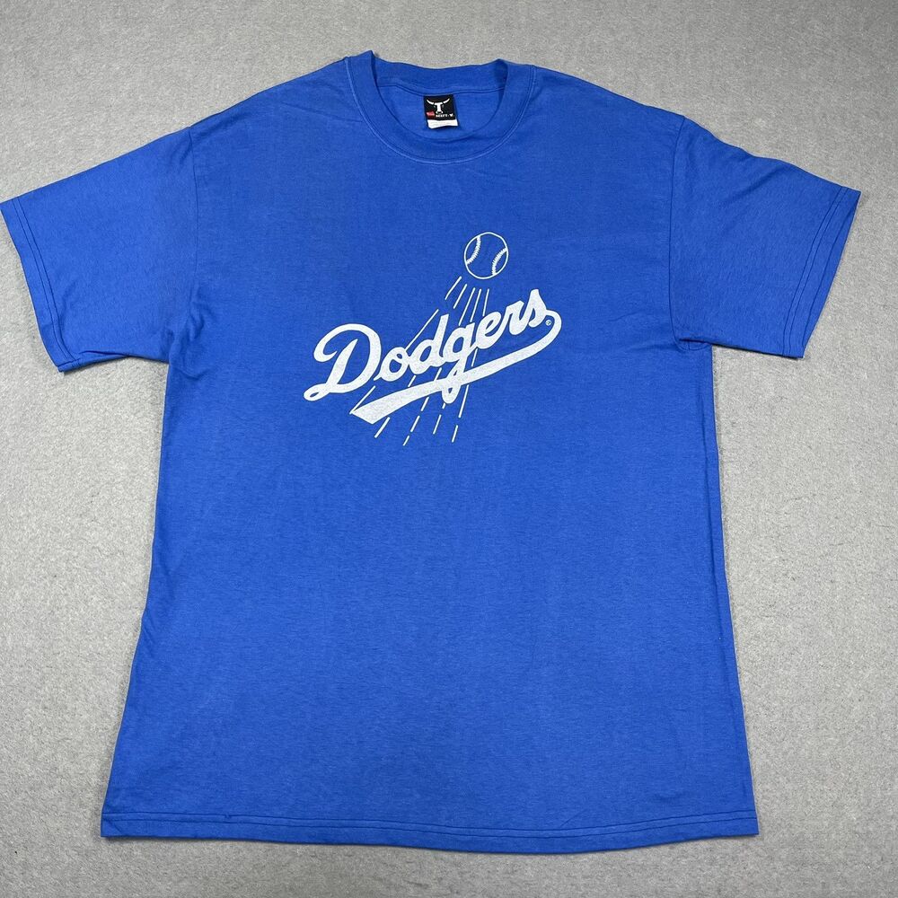 Los Angeles LA Dodgers Shirt Mens Large Blue Baseball Ball Boy Sideline Game Day